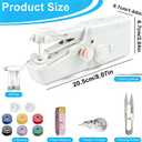 Handheld Sewing Machine,Mini Electric Hand-held Cordless Portable Sewing Machine for Beginners,Easy to Use and Fast Stitch Suitable for DIY,Clothes,Home,Travel (Off White)