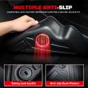 SSESS Custom Fit Floor Mats for Ford Mustang 2015-2026, All Weather, Waterproof, Anti Slip TPE Car Floor Liners Accessories, Black