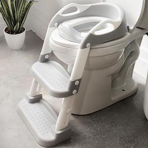 Jool Baby Potty Training Seat with 2 Step Ladder for Toddlers  Splash Guard, Adjustable Height (Gray)