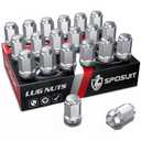 Sposuit M12x1.5 Lug Nuts - Replacement for 2001-2023 Ford Escape, 2003-2018 Focus, 2006-2020 Fusion, 2008-2024 Dodge Journey,1991-2007 Caravan, 1994-2014 Avenger - Closed End Chrome Lug Nut(20 Pcs)