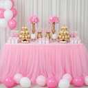 2 x Pink Tulle Fabric Roll 6 Inch by 100 Yards (300 feet) Sheer Netting Spool for Tutu Skirt Gift Wrapping Wedding Valentine's Day Baby Shower Party Decorations DIY Crafts