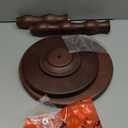 Small Round Side End Table - Solid Wood Accent Coffee Table for Living Room, Modern Bedside Drink Table Nightstand with Pedestal, Vintage Corner Couch Tables for Bedroom Small Spaces, Rustic Brown