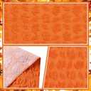 Fall Table Runner Decorations Cute 3D Faux Soft Fur Fall Table Runner for Thanksgiving Decor Autumn Harvest Party Kitchen Dining Seasonal Indoor Outdoor, 13x72 Inch(Orange,Maple Leaves)