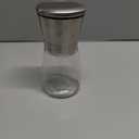 Professional Pepper Grinder - with Germany Hardened Carbon Steel Mechanism Rotor, Refillable Pepper Mill 6OZ Glass Adjust Coarseness (1PCS-Sliver-304