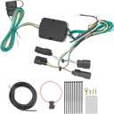 Dasbecan 56322 Trailer Hitch Wiring Harness Kit Compatible with Chrysler Pacifica 2017 2018 2019 2020 2021 with LED Taillights (4-Way Flat Trailer Connector Plug)