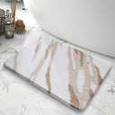 TOPSMCHER Boho Vintage Bathroom Carpets - Non Slip, Absorbent Mats for Tub & Floor - Plush Decor, 1624 inches, Khaki