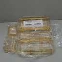 5 Pack Shower Caddy Organizer Rack Shelf for Inside Shower, Self Adhesive Wall Storage Basket Rustproof Stainless Steel Shampoo Holder Bathroom Accessory Decor Set, Gold (Gold)