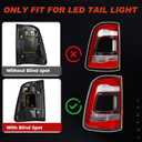LED Tail Light Black Cover with Blind Spot Compatible With 2019-2023 Dodge Ram 1500 Right Passenger Side Replace 68263397AE