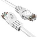 Cables Direct Online Cat5e 30FT Network Ethernet Patch Cable, 350Mhz Internet Wire, Backwards Compatible with Cat5, for PC, Modem, Router, Consoles for Home and Office, White