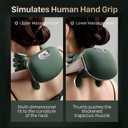 Bionic Neck and Shoulder Massager with Heat, 4D Deep Tissue Shiatsu Massage Tool, Simulated Human Hand Kneading for Cervical Pain Relief, Portable Cordless Rechargeable Relax Gift (Green)