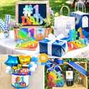 4 x Wooden DAD Letter Ornaments to Paint 7 Inch, Large Size Father's Day Wooden Daddy Cutout DIY Blank Unfinished Wood Father's Gifts Ornament for Crafts Hanging Decorations