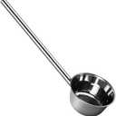 Vaguelly 1pc 12cm Long Handle Water Ladle, Stainless Steel Garden Watering Dipper Large Water Ladle Soup Spoon Oil Spoon Kitchen Ladle