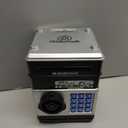 Piggy Bank for Kids - Electronic Money Saving Box w/Code- ATM Safe - Toy Coin Bank - Easter Boys Toys for Age 3, 4, 5, 6, 7, 8, 9 - Birthday Gifts for 8, 9, 10, 11, 12 Year Old Boy and Girl (Black & Silver)