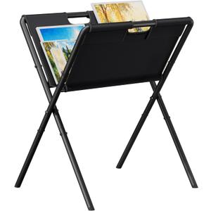 Mocomax Canvas Art Print Rack, Portable Folding Art Display Stand for Painting, Posters, Artwork, Prints, Canvas, Panels, Art Storage Drying Rack in Artist Galleries, Studios, 22.4"Wx25.8"Dx40.5"H (M), Medium