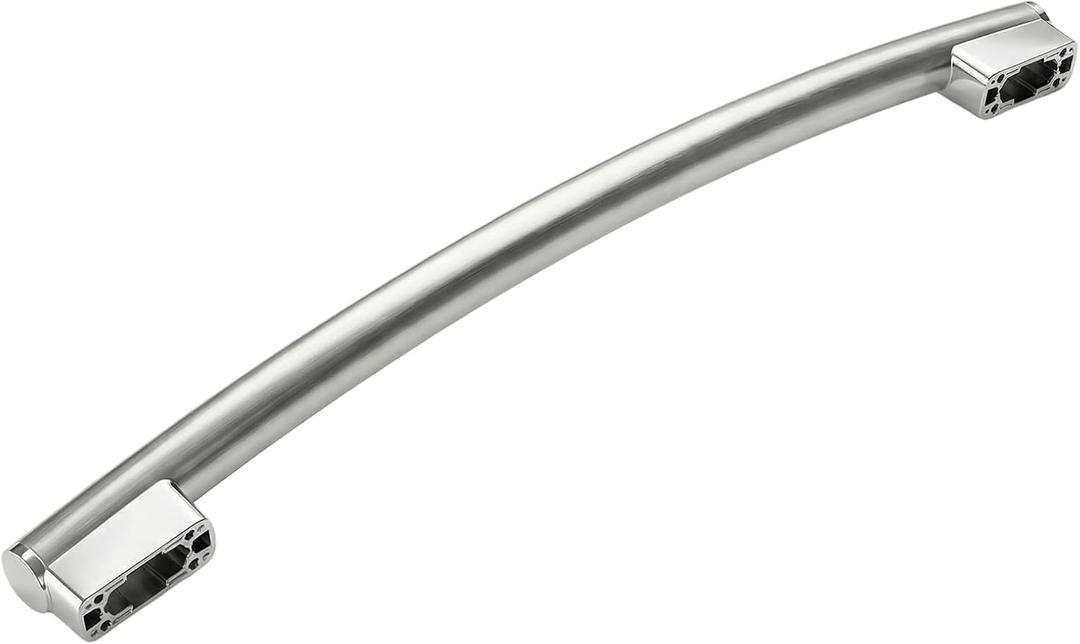 WR12X34310 Stainless Steel Freezer Door Handle Replacement Kit with 2Pcs WR01X25070 Door Handle Fasteners Fits for GE Appliances Refrigerator,Replaces Parts 4960021 AP6994366 PS16220203 EAP16220203