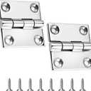 Heavy Duty Stainless Steel Square Hinge – 1.5x1.5 Inch Marine Grade 316 Equal-Sided Hinge for Boat Hatches, Toolbox (1.5x1.5 Inch-2 Pack)
