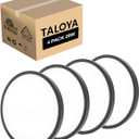 TALOYA Black Led Light Fixture Ceiling Flush Mount, Surface Mounted Fixture for Bedroom Office Porch Stairwell Utility Room 12 Inch 5CCT Lighting Options 4-Pack