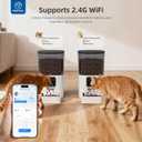 PAPIFEED Automatic Cat Feeder with App, 2.4G WiFi Cat Food Dispenser, 6L Timed Cat Feeder for Dry Food, 10 Meals/Day, 12 Portions/Meal, Dual Power Supply Smart Pet Feeder for Dog, White