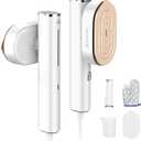 Travel Steamer for Clothes,2-in-1 Steam Iron for Clothes,1200W Handheld Steamer 10s Heat-Up,Garment Steamer Fast Wrinkle Removal,Portable Steamer for travel and home(110-120V) (White)