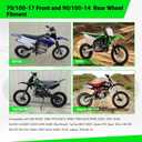 3.00-14 90/100-14 Rear and 2.75x17 70/100-17 Front Wheel Dirt Bike | 3.00-14 90/100-14 Rear and 2.75x17 70/100-17 Front Wheel for Apollo SSR 150cc 125cc 110cc SR150 KX85 KLX125 KLX140 MX80 MX85