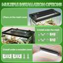 QZQ T5 UVB Reptile Light Fixture Combo Kit 8W, 10.0 UVB Light for Reptiles, Terrarium Hood Comes with Desert UVB Lamp for Bearded Dragon, Gecko, Tortoise, Lizard