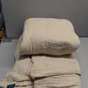 EMME Cotton Blanket King Size for Bed Soft Muslin Blankets 108"x90" Light Tan Lightweight Breathable Layering Bedspread Coverlet All Season Gauze