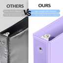 4 Pack 3 Ring Binders 1.5 Inch, Sooez Three Round Ring Binder with Pockets