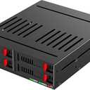 4 Bay SATA HDD & SSD Hot Swap Cage, 4 Bay Hard Drive Dock for 5.25 Enclosure