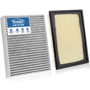 Engine+Cabin Air Filters Fit for Explorer 2011-2019, Flex 2010-2019, Fusion 2010-2012, Taurus 2009-2019, MKT 2010-2019 Engine Air Filter Replacement Cabin Air Filter Accessories CF11176 CA10242