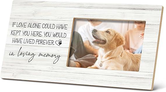 SRADMO Pet Memory Picture Frame,Pet Dog Cat Memorial 12×6 inch Wooden Tabletop Photo Frame for Pet Owners,Pet Loss Sympathy Gift,Sympathy Gifts for Loss Of Dog,Passed Away Dog Memorial Gifts White-4