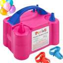 Electric Air Balloon Pump, Portable Dual Nozzle Electric Balloon Blower Air Pump Balloons Inflator for Decoration, Party, Sports, Gifts: 2 Balloon Tying Tools