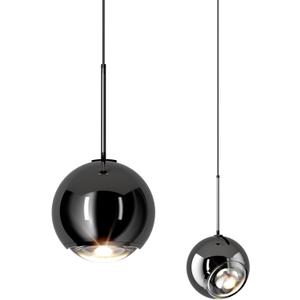 ziidoo Modern Black Pendant Light Globe Chandelier,90 Degree Rotation Arbitrarily Adjustable Electroplate Hanging Lamp for Kitchen Island Bedroom LED Ceiling Lights Fixture Small Round Dining Room