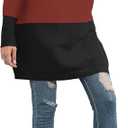 ANRABESS Women Oversized Casual Loose Turtleneck Long Sleeve Slouchy Baggy Knit Tunic Sweaters Pullover 2025 Fall Outfits (Small, White Red)