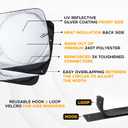 EcoNour Semi Truck Sunshade for Windshield and Side Windows, UV Protective Sunshade for Windshield, Maximum Coverage to Block UV/Sun Heat Rays, Best for Semi, Commercial & Big Rig Truck (Gray)