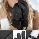 GXCROR Winter Gloves Women Men Ski Snow Gloves Liner Thermal Warm Fleece Touch Screen