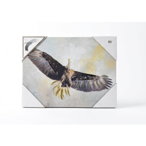 Canvas Wall Art Frame Bald Eagle Flying Wall Decor Pictures Wall Decorations Art Home Decor Wall Display for Living Room Bedroom Bathroom
 24"×18"