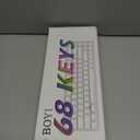 BOYI WK68 65% Tri-Mode RGB Mechanical Keyboard,Gasket Mounted Hot Swappable Bluetooth 5.0/2.4GHz/Type-C Wired Matcha PBT Keycaps Compact Mini Gaming Keyboard(Gateron Red Switch)