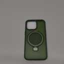 Magnetic for iPhone 13 Pro Case with Ring Stand, [10 FT Drop Protection] [Velvety Touch] Slim Translucent Matte Back Shockproof Phone Case for iPhone 13 Pro 6.1'', Midnight Green
