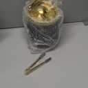 Ice Bucket with Lid, Handle and Tong Black Gold Insulated Stainless Steel Champagne Bucket 2L Wine Bucket for Party Bar Cart Accessories Large Double Wall Bucket Keep Frozen