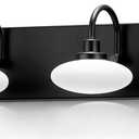 Matt Black LED Vanity Light Fixture - 4-Light Wall Sconce for Bathroom Over Mirror, Modern Hallway Cloakroom Lighting, 3000K-6000K Selectable, Dimmable