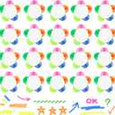 20 PCS Petals Highlighters Bulk, 5-in-1 Multi-Color Flower Shape Fluorescent Highlighter Pens for Students & Teachers, Classroom & Office, School Stationery Aesthetic Supplies