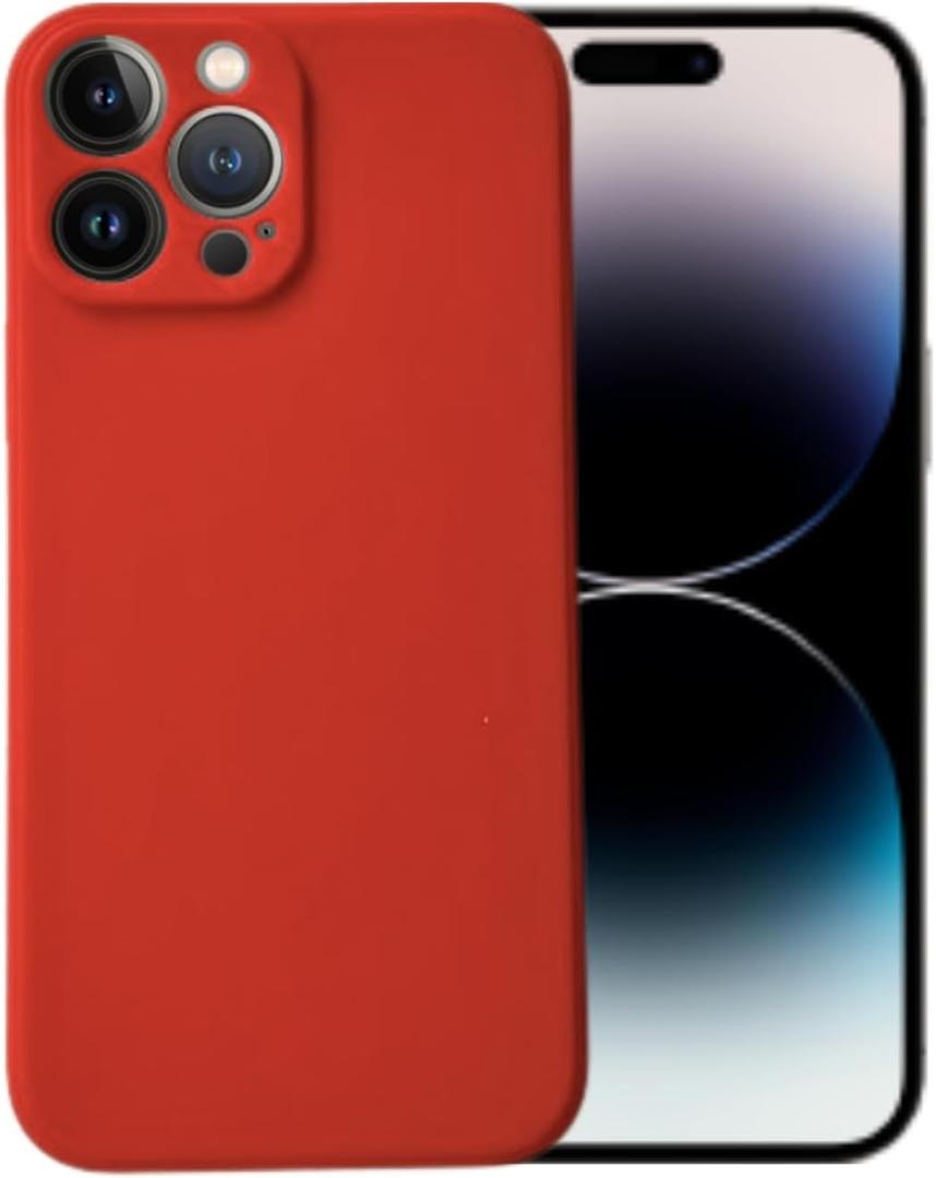 Compatible with iPhone 14 Pro Soft Liquid Silicone Gel Cell Phone Mobile Basic Back case Cover casing funda para (Red) for iPhone 13/14 Leather Texture Phone Case, Soft Fashion Slim Shockproof Case, Classic Turtle Pattern Design, Protective Case (2 Pack)