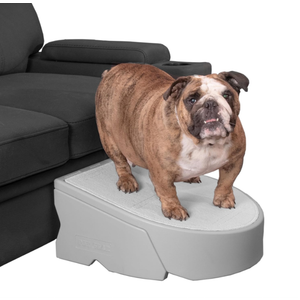Pet Gear Stramp Stair and Ramp Combination for Dogs/Cats, Easy Step, Lightweight/Portable, Sturdy, Easy Assembly (No Tools Required), Fog