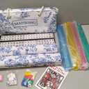 American Mahjong Tile Set, American Mahjong Set Complete with Bag, 166 White Tiles with Bag and Accessories, 4 All-in-One Mahjong Racks with Pushers, Travel Vita Mahjong Tile Game Set