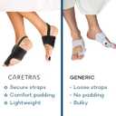 Caretras 2-Pack Bunion Corrector for Women & Men, Orthopedic Bunion Splint for Hallux Valgus Pain Relief, Big Toe Separator, Adjustable Day/Night Support, Comfortable Hammer Toe Straightener