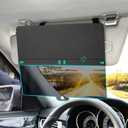 NAZZO Sun Visor Extender for Car, Sun Blocker with PC Sunshade Lens, Magnetic Mounting Adjustable Position, Protect from Glare, UV Rays, Snow Blindness for Safe Driving, Universal for Car, SUV (Black)