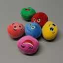 SCHITEC Squeaky Dog Toys, [6 Pack] Soft Stuffed Plush Balls with Squeakers, Interactive Fetch Play for Puppy Small Pets