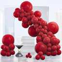 PartyWoo Maroon Balloons 140 pcs Different Sizes of 18 12 10 5 Inch Dark Red Burgundy Ruby Red Balloon Arch Kit Garland for Graduation Valentine's Day Wedding Anniversary Party Decorations Red-Y75