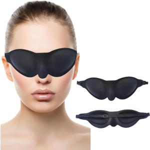 Moisture Chamber Glasses for Dry Eyes  Soft Silicone Sleep Goggles, Reusable & Lightweight Sleep Mask, Custom Fit for Comfort (Black)