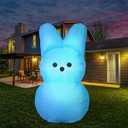 Easter Inflatables Outdoor Decorations,Blue Bunny Blow Up Easter Yard Decoration Welcome Decor for for Outdoor Indoor, Yard, Garden, Lawn, Supplies(Blue) 
20.8 x 11.8 x 41.3 inches